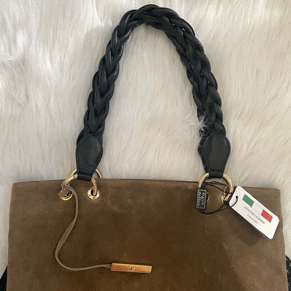 NWT DSQUARED2 LEATHER SUEDE WITH FRINGE BAG - Picture 5 of 10